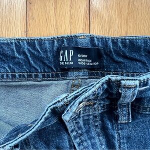 GAP Dark Blue High-Rise Wide-Leg Jeans